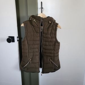Dark green vest with hood